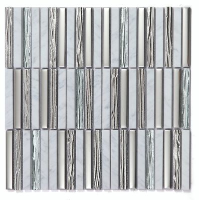 내부 벽 282x294mm 회색 스크래치 저항 및 방수 천연 돌 모자이크 욕실 및 호텔