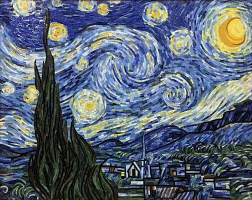 사무실 및 욕실용 블루 스탠딩 아트 벽 유리 모자이크