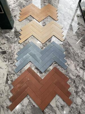 Elegant and Retro 75x300mm Matt Ceramic Wall Tiles For Dining Room