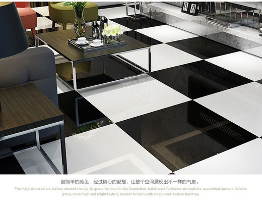 600x600mm 800x800mm 흰색 닦은 포르셀린 바닥 타일 9mm
