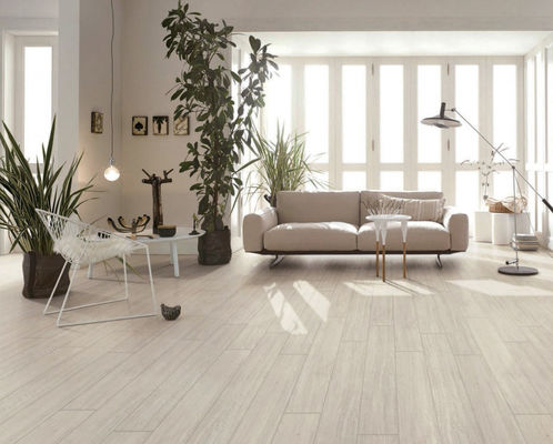 AAA 등급 아이보리 화이트 나무 무늬 포세린 타일 150x900mm