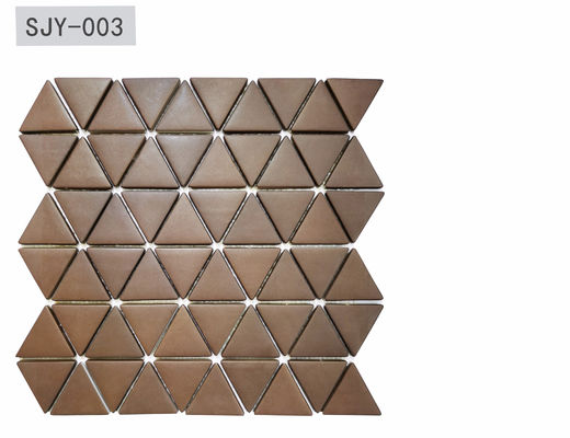 100Sqm 6 밀리미터 장식적 모자이크 타일 금속은 풀 바디 암색 310.5x308mm에 글레이즈를 발랐습니다