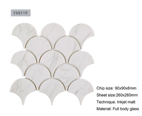 16kgs/Sheet CE 카라라 장식적 모자이크 타일은 완성된 모양이 형성된 잉크젯 매트를 일으킵니다