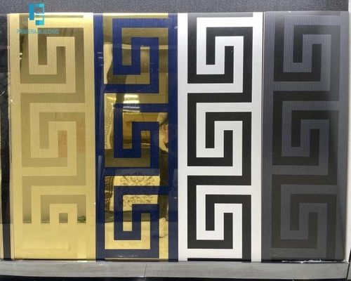 고급 건물용 300x600mm 골든 유광 포세린 바닥 타일